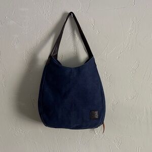 K2 Classic Hobo Shoulder Bag Navy Canvas